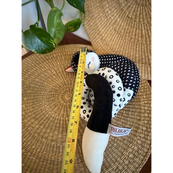 Tololo Black & White Plush Spiral Fox Toy - Picture 6 of 9